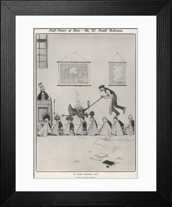 Framed Print : Half-hours at Eton - Hair Cutting Day Framed Print : Half-hours at Eton - Hair Cutting Day