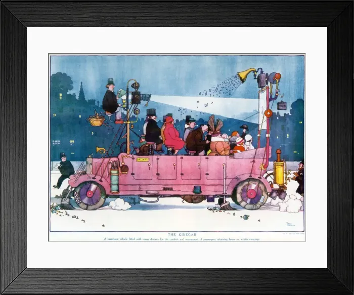 Framed Print : The Kinecar by William Heath Robinson Framed Print : The Kinecar by William Heath Robinson