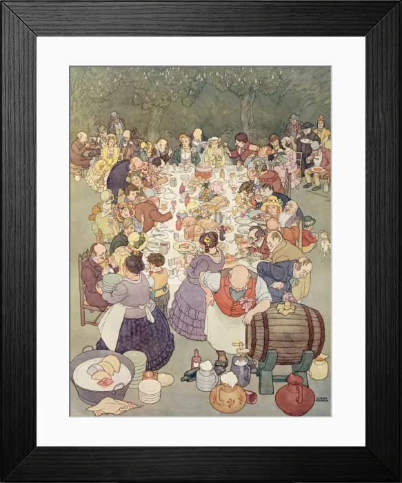 Framed Print : Wedding Feast by William Heath Robinson Framed Print : Wedding Feast by William Heath Robinson