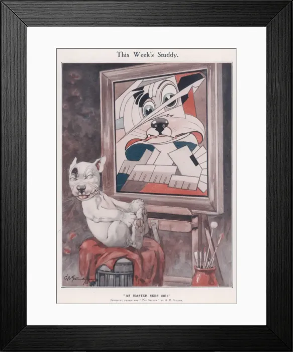 Framed Print : This Weeks Studdy - As Master Sees Me! by G. E. Studdy Framed Print : This Weeks Studdy - As Master Sees Me! by G. E. Studdy