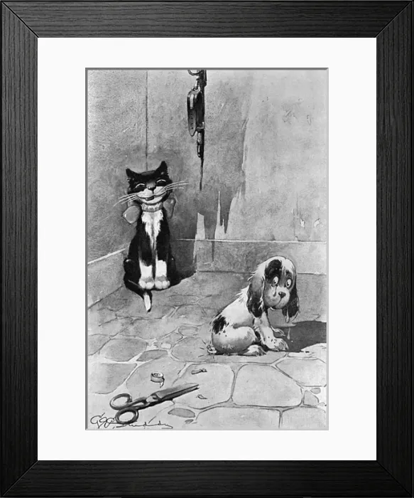 Framed Print : Studdys Dog Studies: Brevity is the soul of wit by G. E. St Framed Print : Studdys Dog Studies: Brevity is the soul of wit by G. E. St