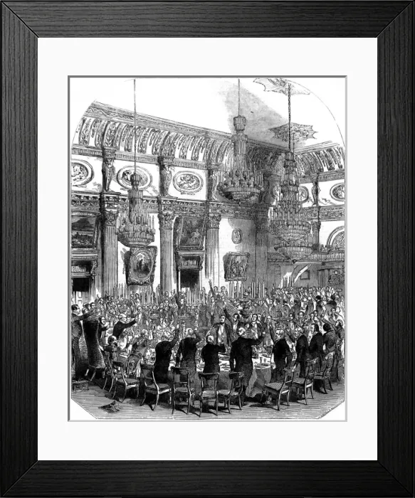 Framed Print : Grand Dinner to General Sir Charles J. Napier, at the London