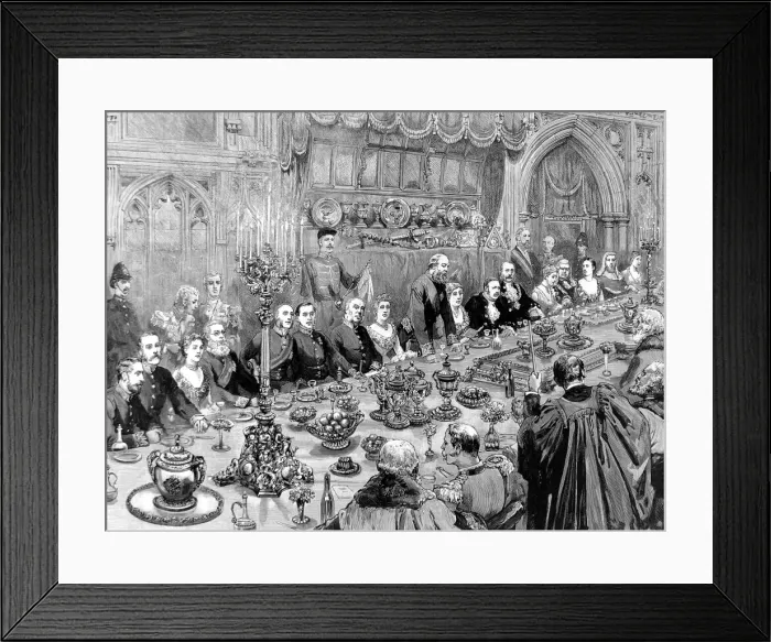 Framed Print : The Lord Mayors Banquet at the Guildhall, November 9th 1887 Framed Print : The Lord Mayors Banquet at the Guildhall, November 9th 1887