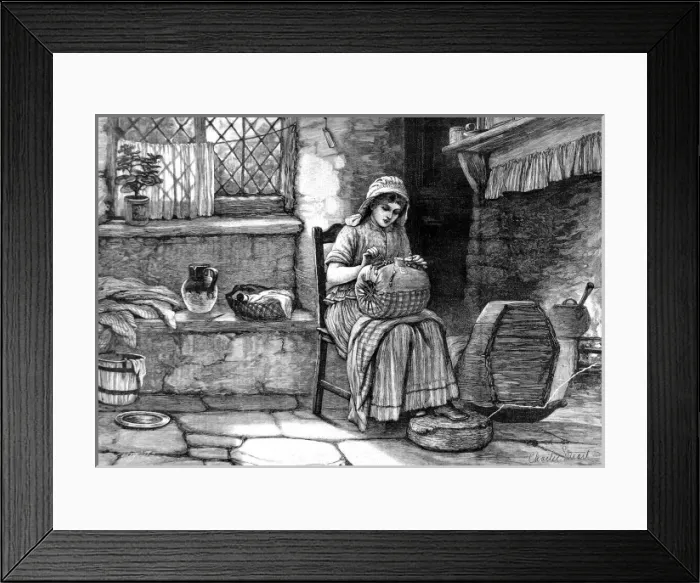Framed Print : A Devonshire lace-maker Framed Print : A Devonshire lace-maker