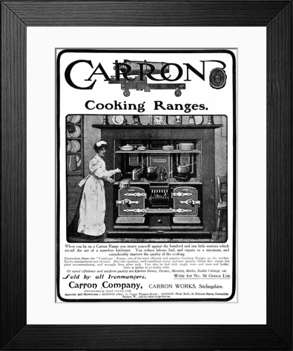 Framed Print : Carron Cooking Range