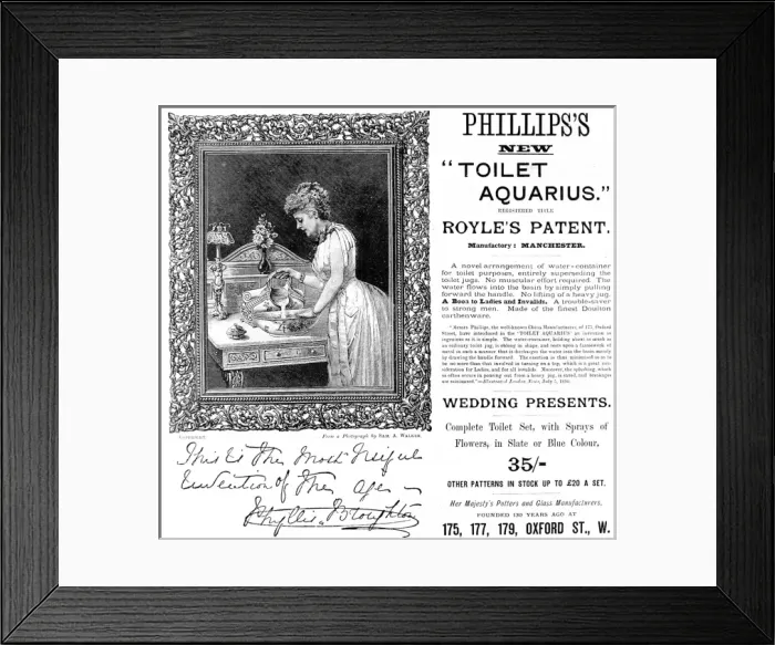 Framed Print : Phillipss Toilet Aquarius Framed Print : Phillipss Toilet Aquarius