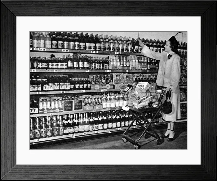 Framed Print : A help yourself grocery Framed Print : A help yourself grocery