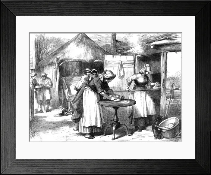 Framed Print : Cottage Life in Warwickshire: Baking Day Framed Print : Cottage Life in Warwickshire: Baking Day