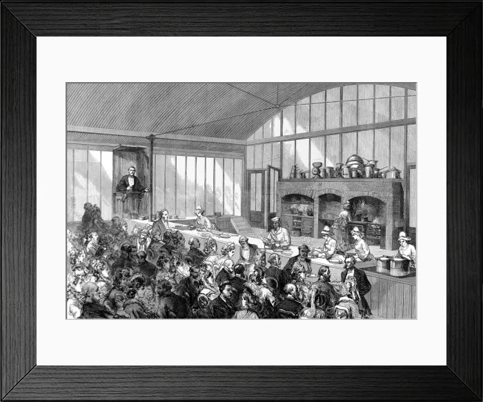 Framed Print : Lecture on Cookery at the International Exhibition Framed Print : Lecture on Cookery at the International Exhibition