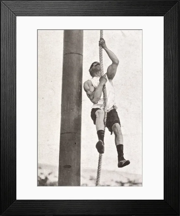 Framed Print : Rope Climbing - Olympic Games 1906 Framed Print : Rope Climbing - Olympic Games 1906