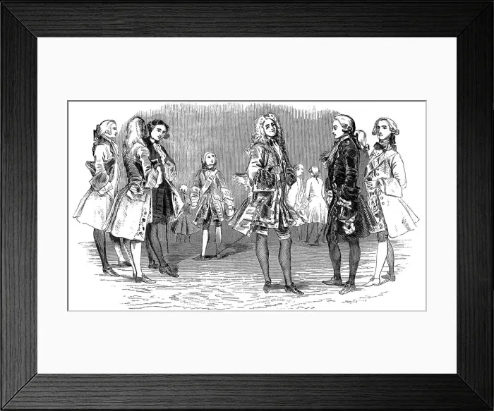 Framed Print : Ball Costumes, c. 1745 Framed Print : Ball Costumes, c. 1745
