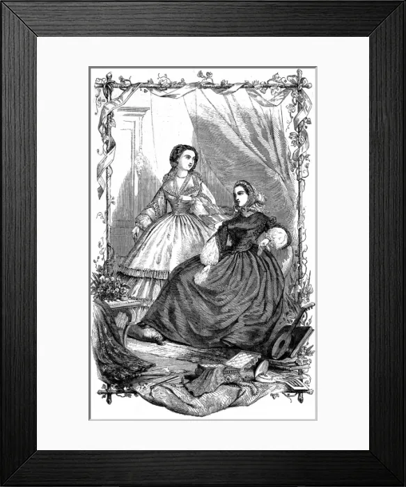 Framed Print : The Paris fashions for April, 1860 Framed Print : The Paris fashions for April, 1860