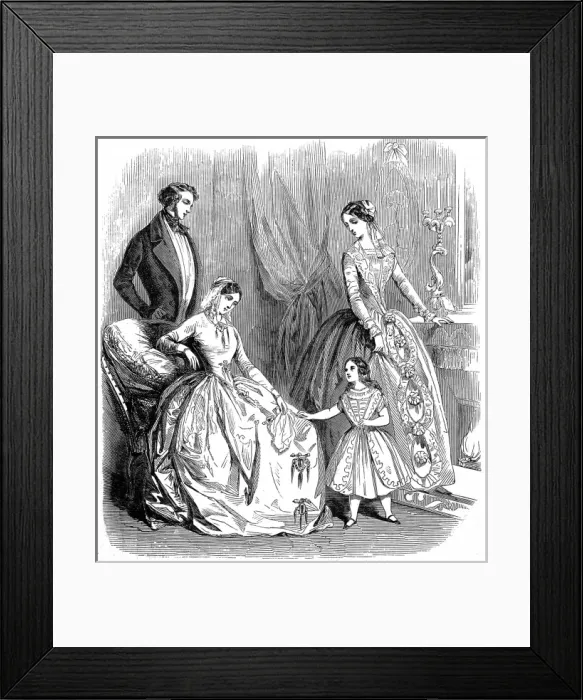 Framed Print : Easter Fashions for March, 1847 Framed Print : Easter Fashions for March, 1847