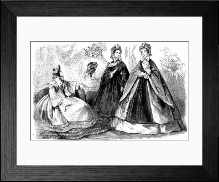 Framed Print : Paris fashions for November, 1864