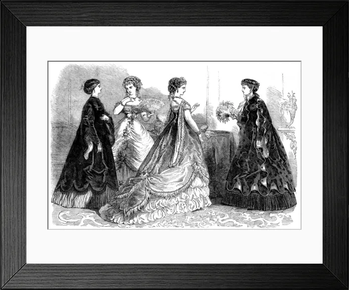 Framed Print : Paris fashions for April, 1867 Framed Print : Paris fashions for April, 1867