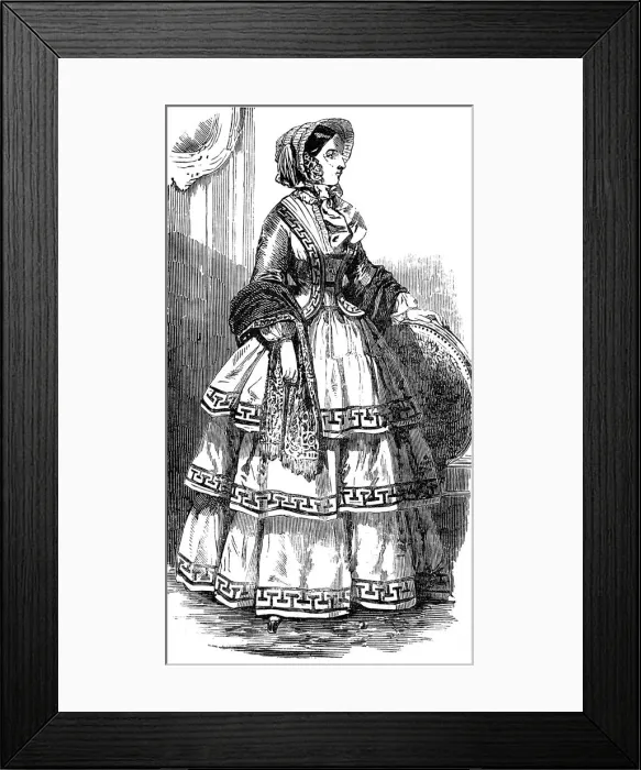 Framed Print : Paris fashions for September, 1851