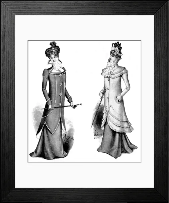 Framed Print : Two fashionable coats, 1899 Framed Print : Two fashionable coats, 1899