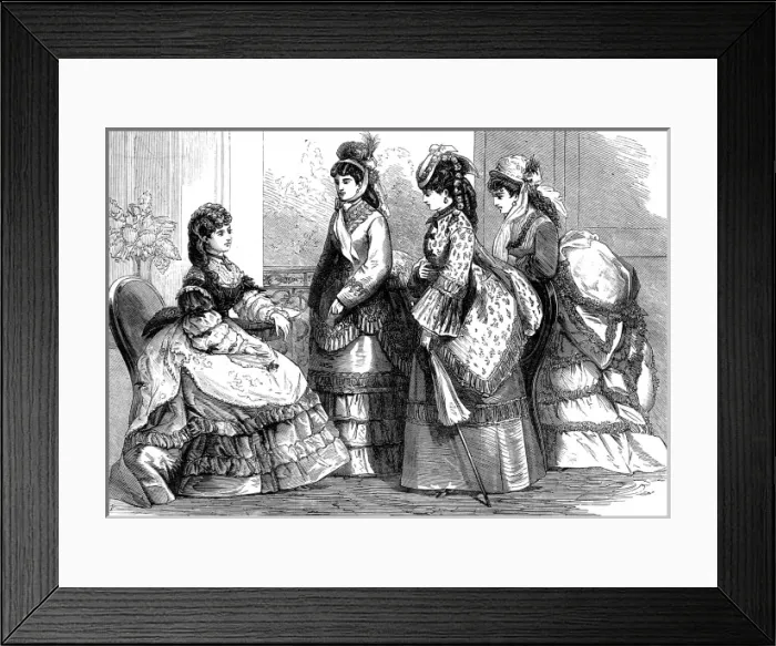 Framed Print : Fashions for April, 1872 Framed Print : Fashions for April, 1872
