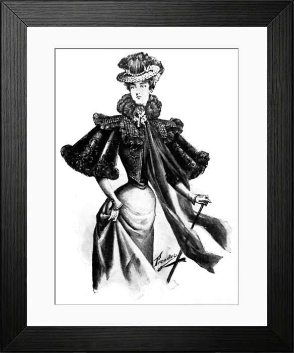 Framed Print : A dainty cape, 1897 Framed Print : A dainty cape, 1897