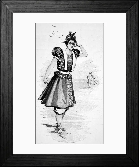 Framed Print : Bathing costume, 1897 Framed Print : Bathing costume, 1897