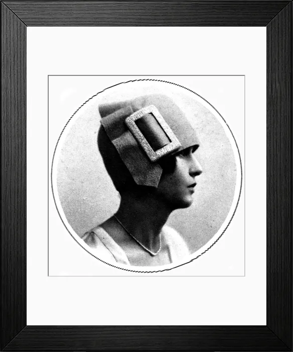 Framed Print : Winter headwear fashion, 1927