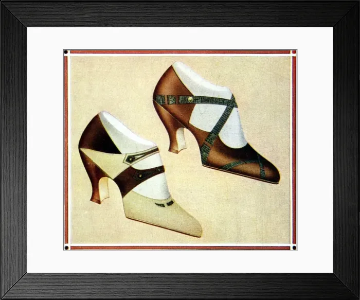 Framed Print : Footwear fashions, 1925 Framed Print : Footwear fashions, 1925