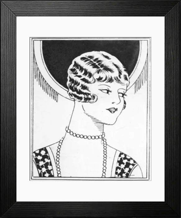 Framed Print : Fashion for hair, 1927 Framed Print : Fashion for hair, 1927