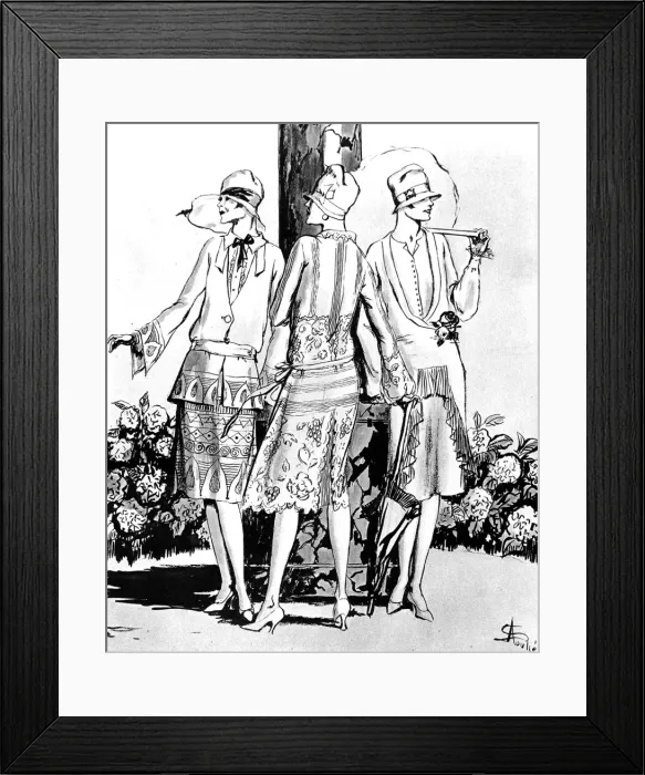 Framed Print : Paris Race Dresses, 1926 Framed Print : Paris Race Dresses, 1926