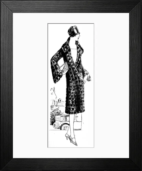 Framed Print : A moleskin coat, 1926
