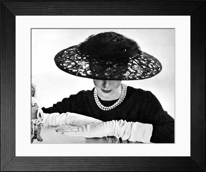 Framed Print : Mme Vernier Hat Design, 1955 Framed Print : Mme Vernier Hat Design, 1955