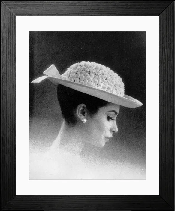 Framed Print : Headwear fashion, 1964