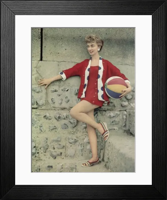 Framed Print : Beachwear Fashion, 1955 Framed Print : Beachwear Fashion, 1955