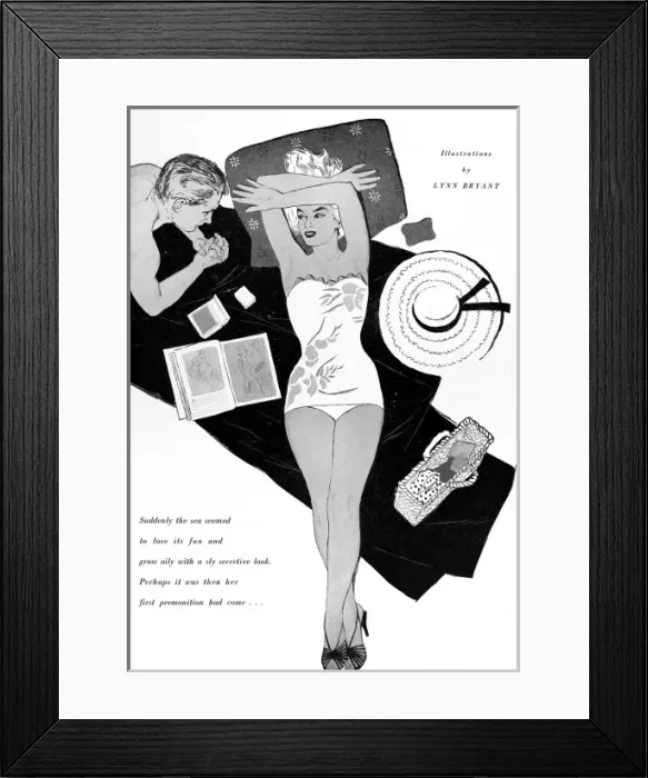 Framed Print : Beach Scene, 1955 Framed Print : Beach Scene, 1955