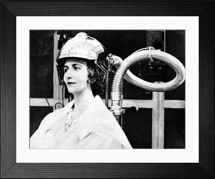 Framed Print : Hair-drying device, 1928