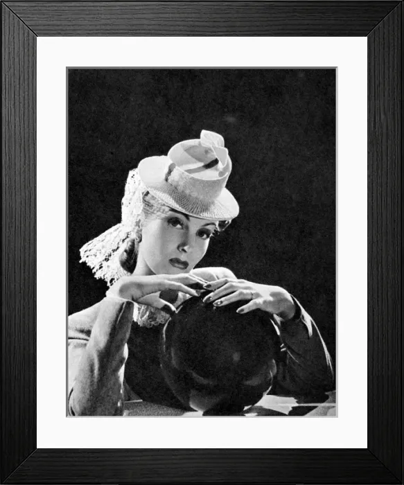 Framed Print : Head-wear fashions for Spring 1939 Framed Print : Head-wear fashions for Spring 1939