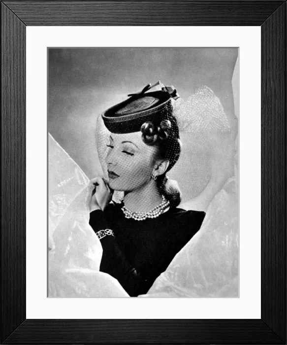 Framed Print : Head-wear fashions for Spring 1939 Framed Print : Head-wear fashions for Spring 1939