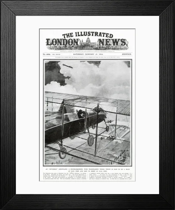Framed Print : Artists impression of an idea under consideration of the French Government - aeroplanes