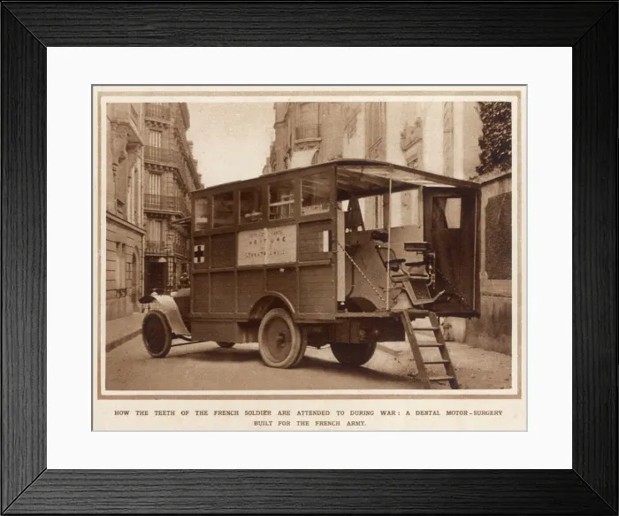 Framed Print : A mobile dental surgery, belonging to the French army Framed Print : A mobile dental surgery, belonging to the French army