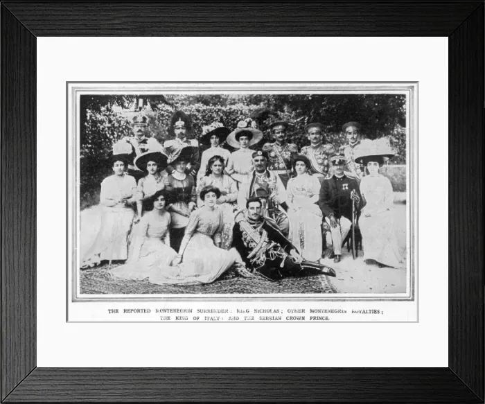 Framed Print : King Nicholas I of Montenegro, and Queen Milena, and other n Framed Print : King Nicholas I of Montenegro, and Queen Milena, and other n