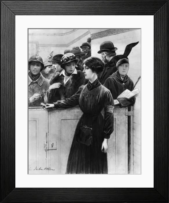 Framed Print : A French woman collects the tickets on the Paris Metro Framed Print : A French woman collects the tickets on the Paris Metro