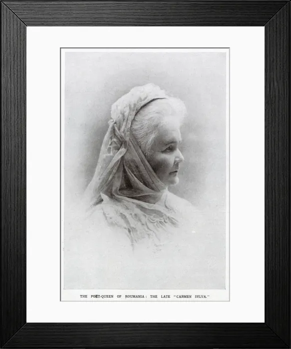 Framed Print : Queen Elizabeth, Dowage, Queen of Roumania (1843 - 1916)