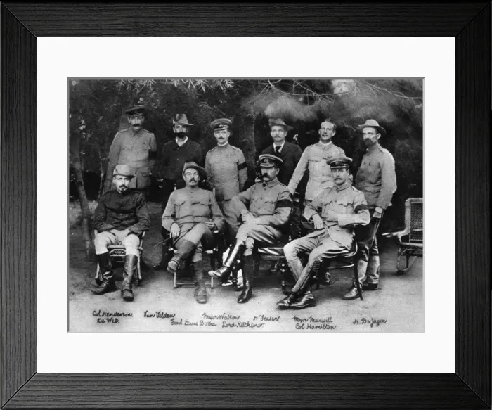 Framed Print : Lord Kitchener at peace conference that ended Boer War Framed Print : Lord Kitchener at peace conference that ended Boer War