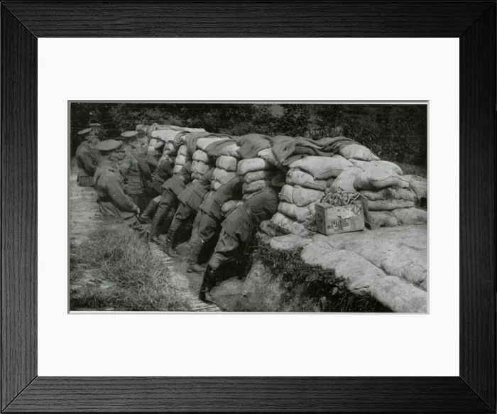 Framed Print : Allied soldiers undergoing training as snipers 1916 Framed Print : Allied soldiers undergoing training as snipers 1916