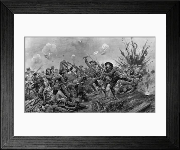 Framed Print : A charge of the Canadians at Ypres Framed Print : A charge of the Canadians at Ypres