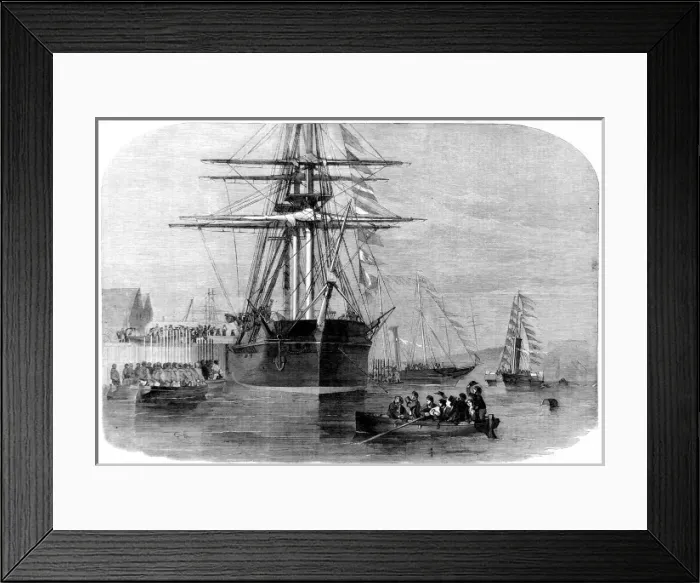 Framed Print : Queen Victoria visiting HMS Resolute, Cowes, 1856 Framed Print : Queen Victoria visiting HMS Resolute, Cowes, 1856