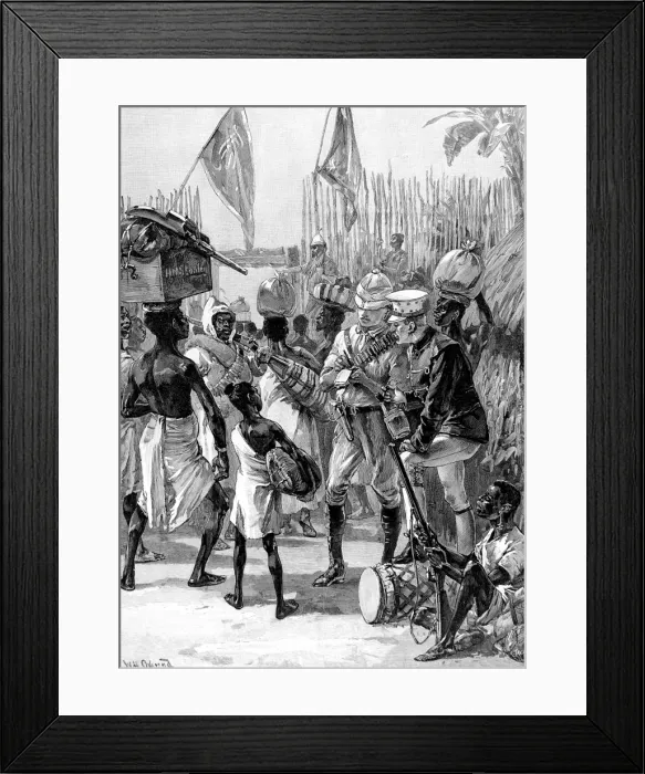 Framed Print : Sir Henry Morton Stanley leaving Yambuya Camp during the Emi Framed Print : Sir Henry Morton Stanley leaving Yambuya Camp during the Emi