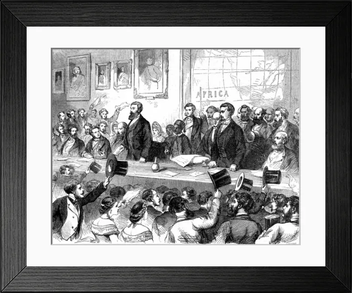Framed Print : John Hanning Speke and James Augustus Grant speaking Framed Print : John Hanning Speke and James Augustus Grant speaking