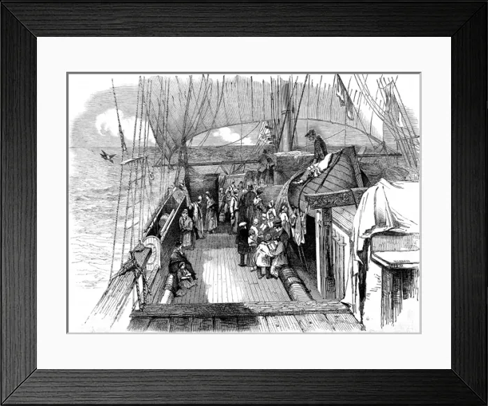 Framed Print : The Deck of an Australian Emigrant Ship, 1849 Framed Print : The Deck of an Australian Emigrant Ship, 1849