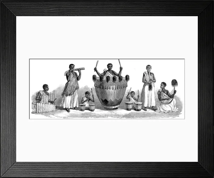 Framed Print : Waganda Band, 1860 s