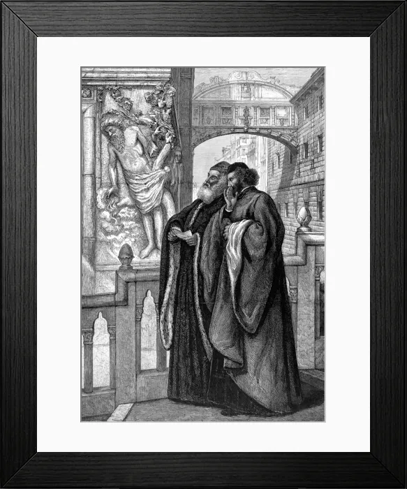 Framed Print : On the Ponte della Paglia: Going to the Council Framed Print : On the Ponte della Paglia: Going to the Council